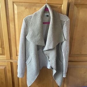 Mismash Taupe Open-Front Cardigan